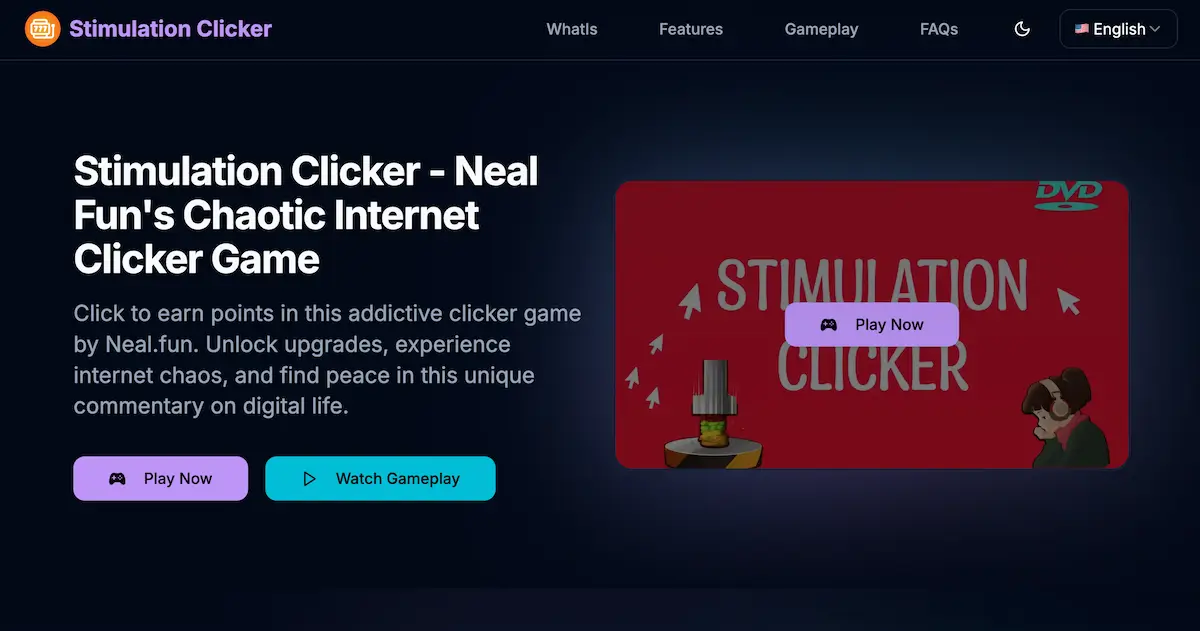 Stimulation clicker neal fun s chaotic internet clicker game